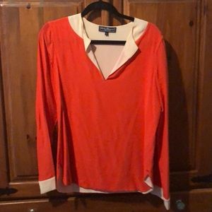Salvatore Ferragamo silk v-neck blouse